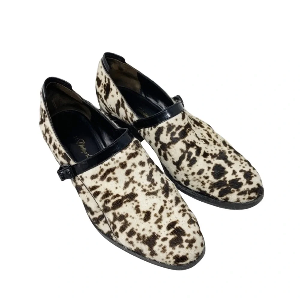 3.1 Phillip Lim Spotted Calf Hair Clog Loafers